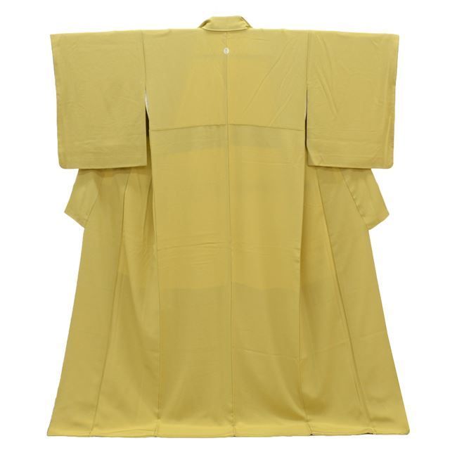 リサイクル着物 色無地 中古 正絹 縮緬 仕立て上がり 裄64.5cm 身丈156cm 茶色系 植物文様 mm3304b 中古 色無地 リサイクル着物 身丈161.4cm 裄丈63.5cm 正絹 縮緬