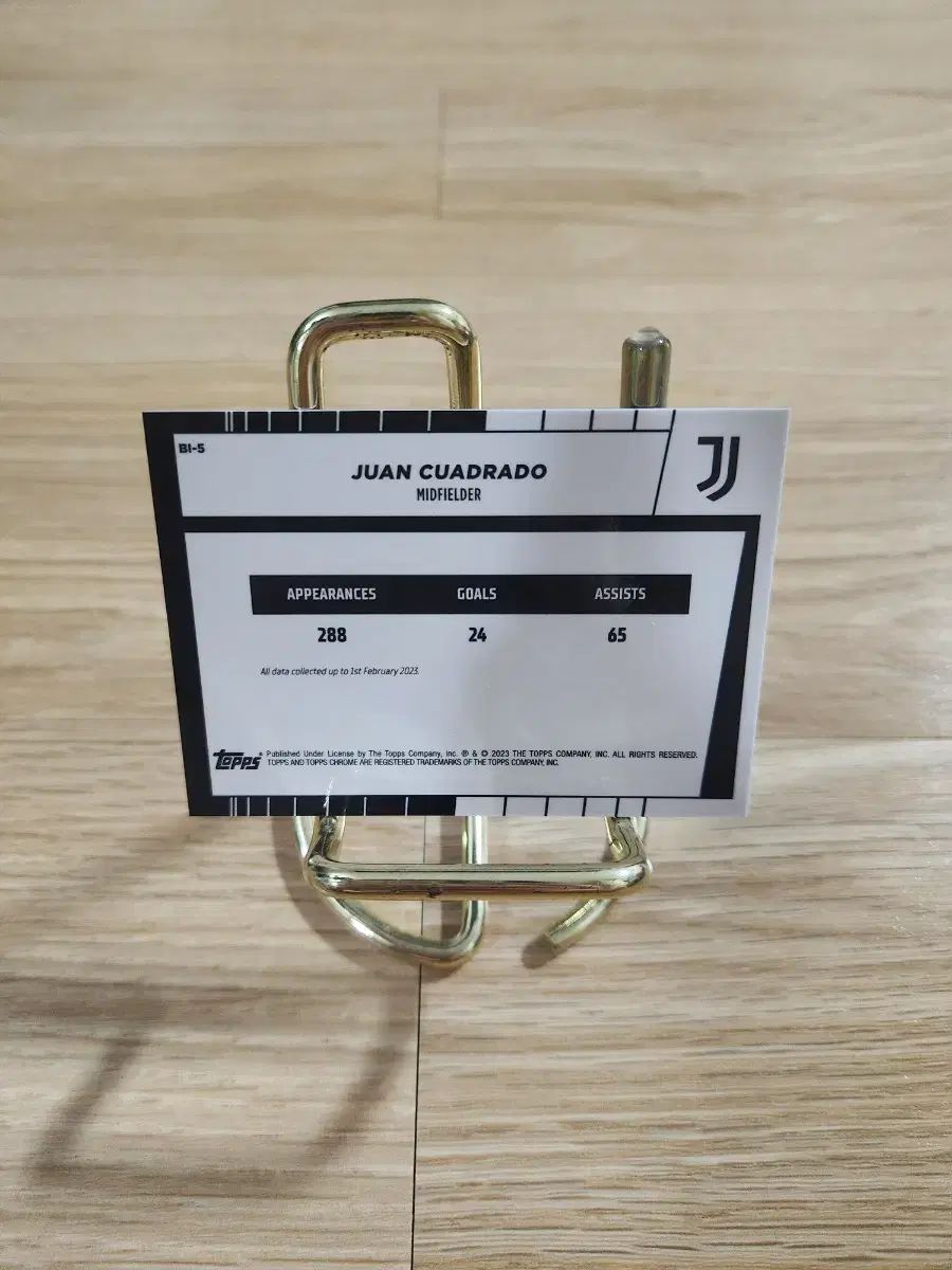 23トップスクロム 5 レッド ユヴェントス フアン クアドラド サッカーカード