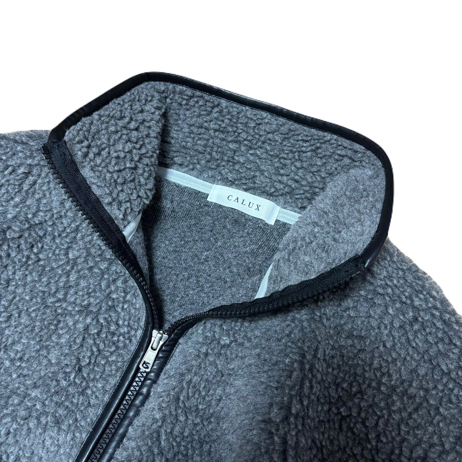 ドゥーズィエムクラス CALUX BOAZIP ボアジャケット グレー