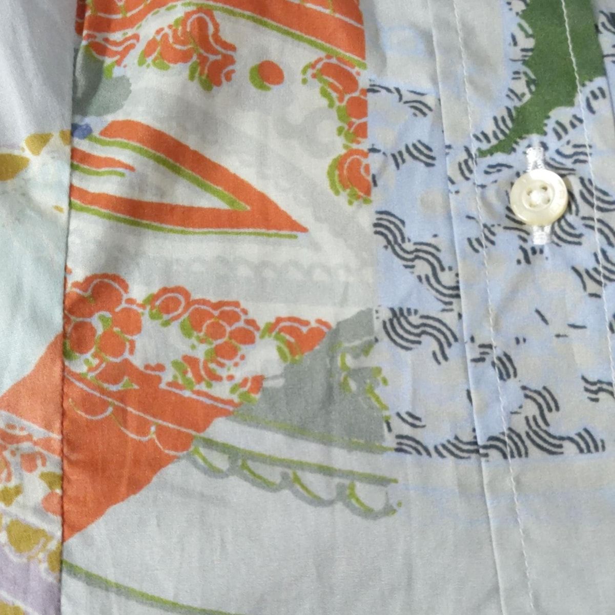  ETRO エトロ 長袖シャツブラウス サイズ42 M レディース - ライトグレー×ダークブラウン×マルチ 長袖 シャツ ブラウス