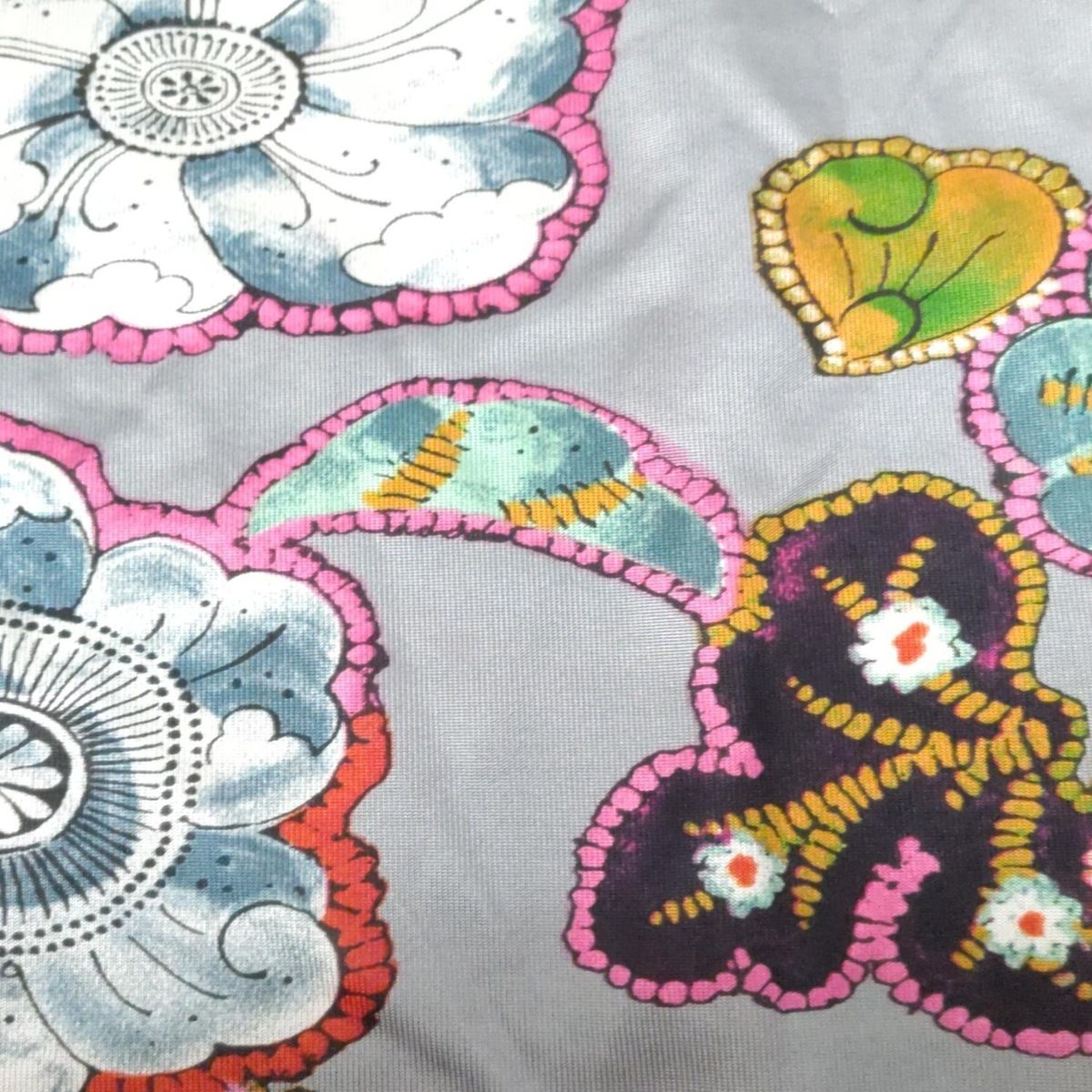 未使用 タグ付き ETRO エトロ 花柄 膝丈スカート ETRO(エトロ) スカート サイズ40 M レディース美品 - グレー×ピンク