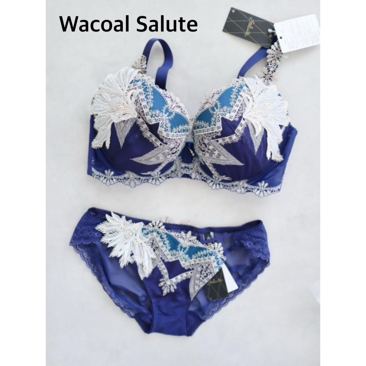店舗 Wacoal Salute ワコール 79G 王家の紋章 ブラジャー-ショーツ G75 L み 6460093