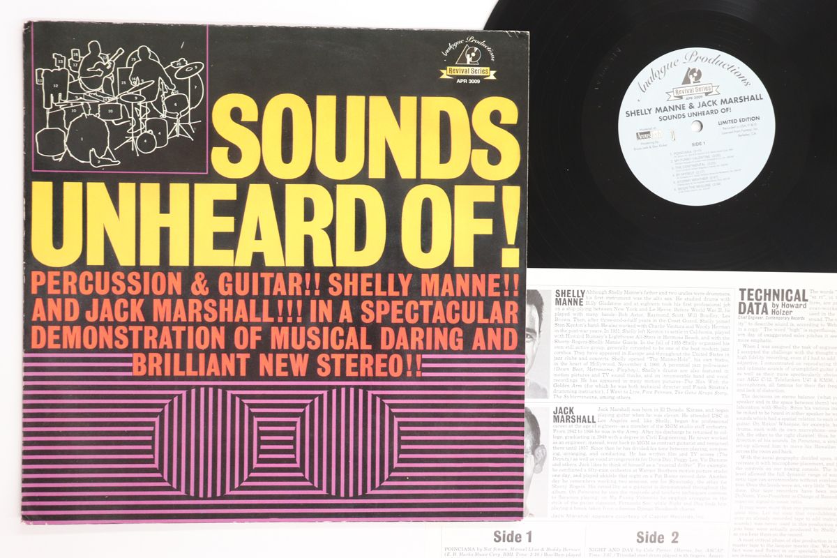 LP Shelly Manne Sounds Unheard Of! APR 3009 US Vinyl 00260