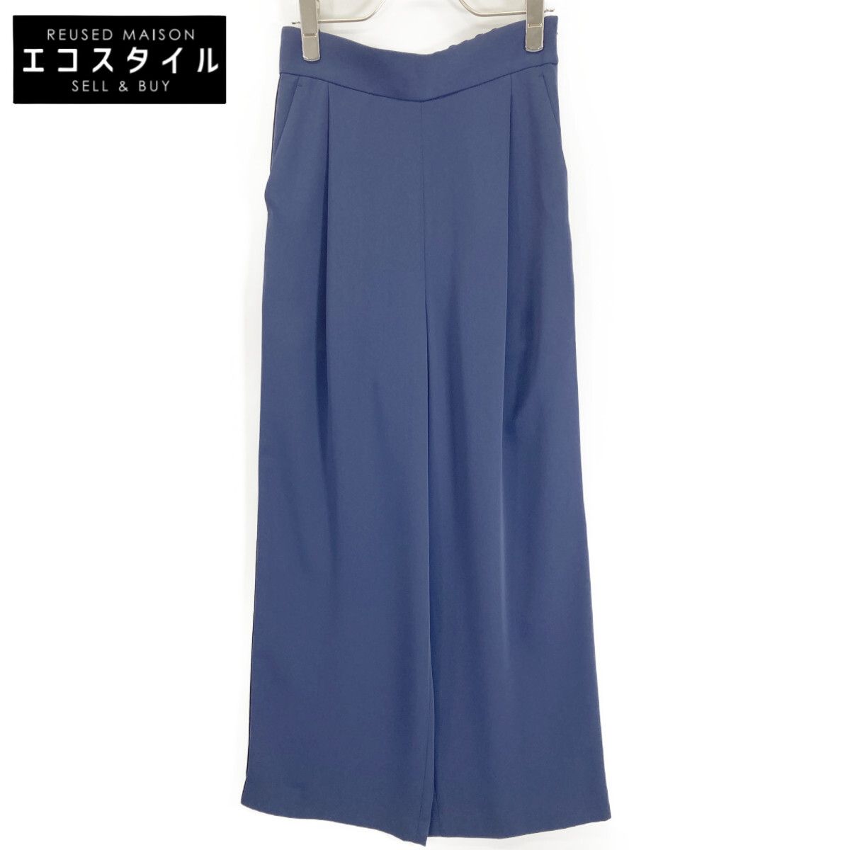 ESSEN .LAUTREAMONT エッセンロート モン 3210-46006-2 ネイビー×ブラック サイドライン イージーワイドパンツ 38