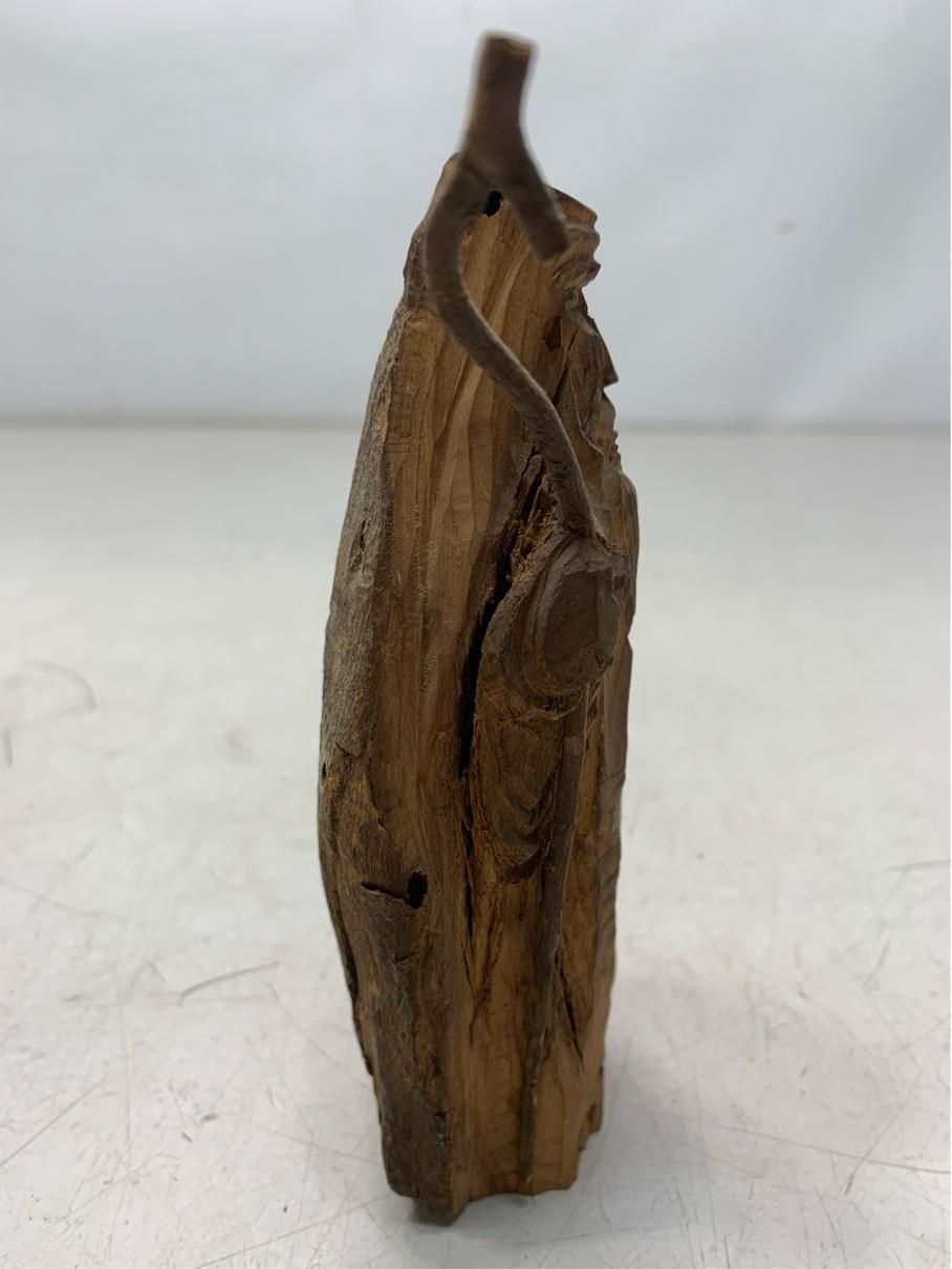 貴重 根彫 寿老人 七福神 人物像 木彫り 骨董 流木アート 仏教美術