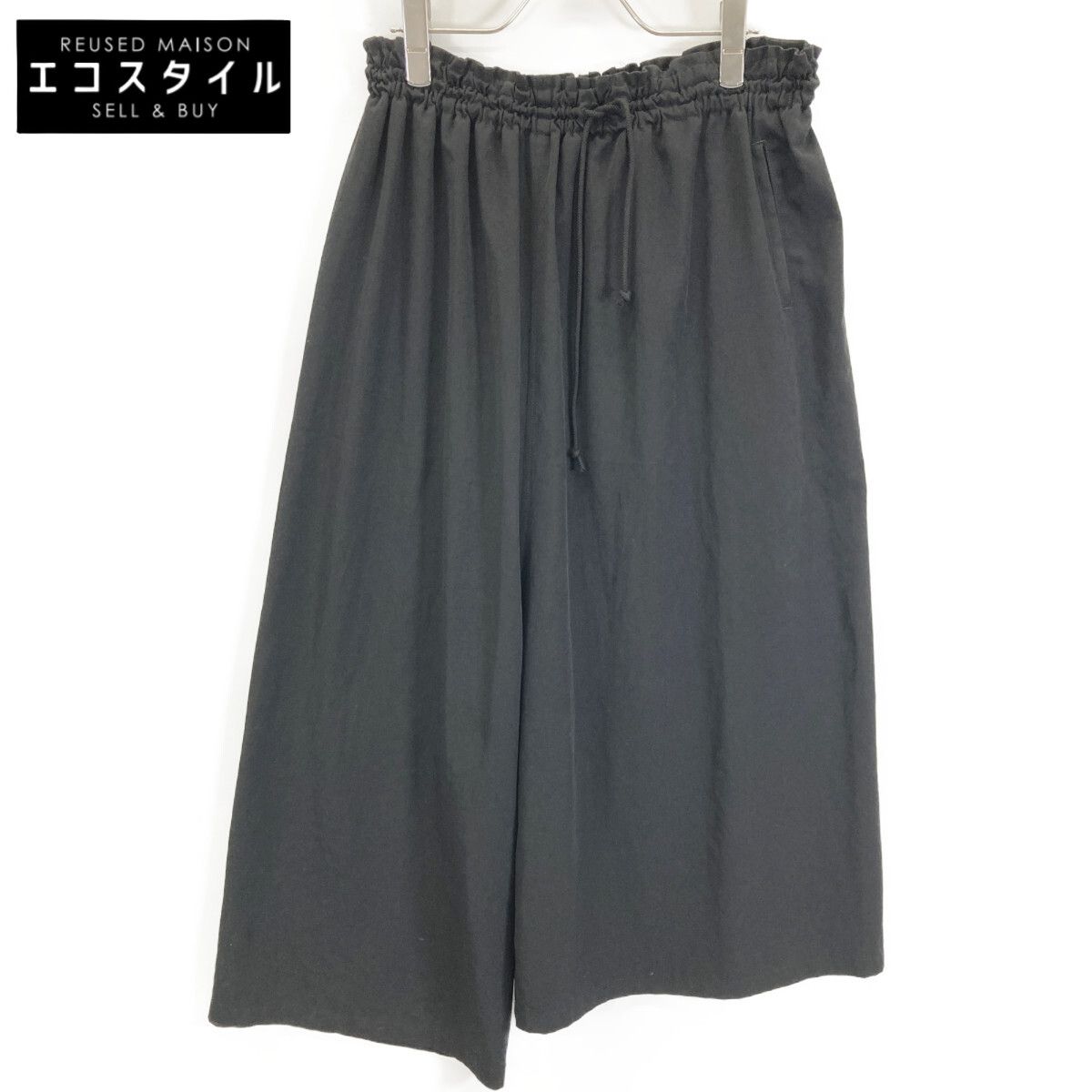 Y s ワイズ 23年コレクション CREPE de CHINE FRONT TUCK THICK PANTS 1