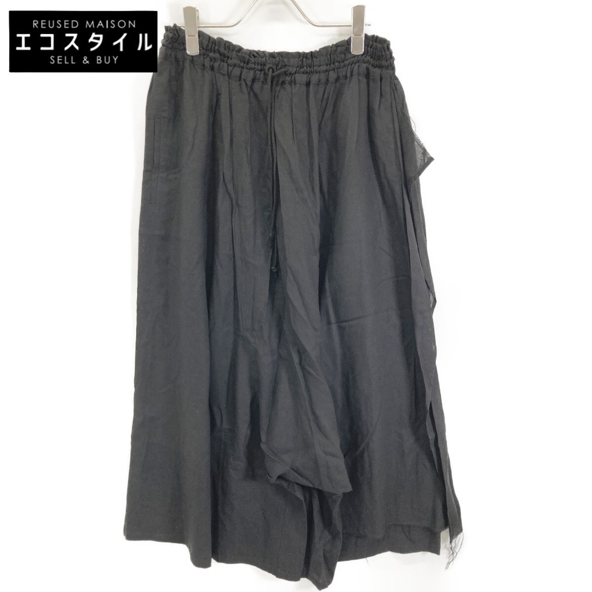 Y s ワイズ 24SS YS-P14-201 ﾌﾞﾗｯｸ ｻﾙｴﾙﾊﾟﾝﾂ 2