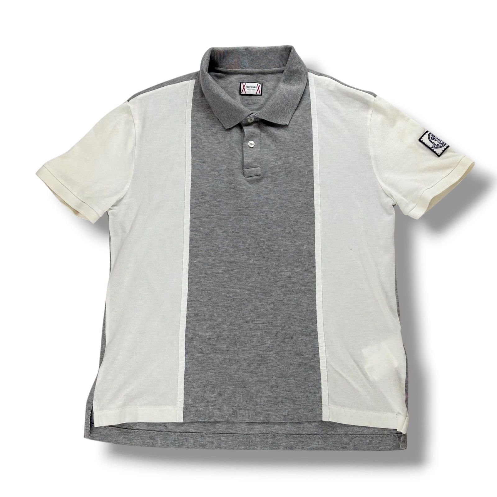 MONCLER グレー ポロシャツ Mサイズ モンクレール ポロシャツ グレー