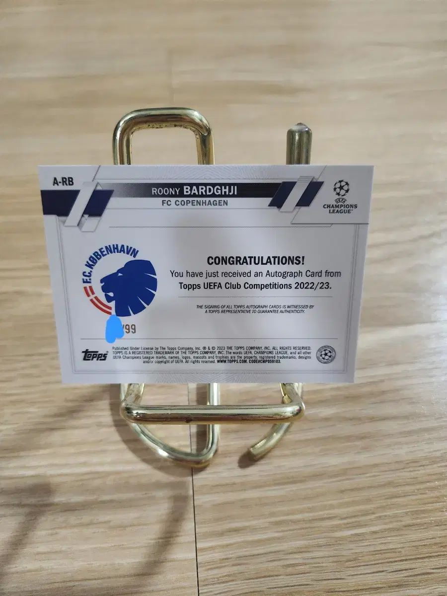 23トップス 99 現バルセロナ ルーニー バルダゴジ サインオート ルーキーサッカーカード