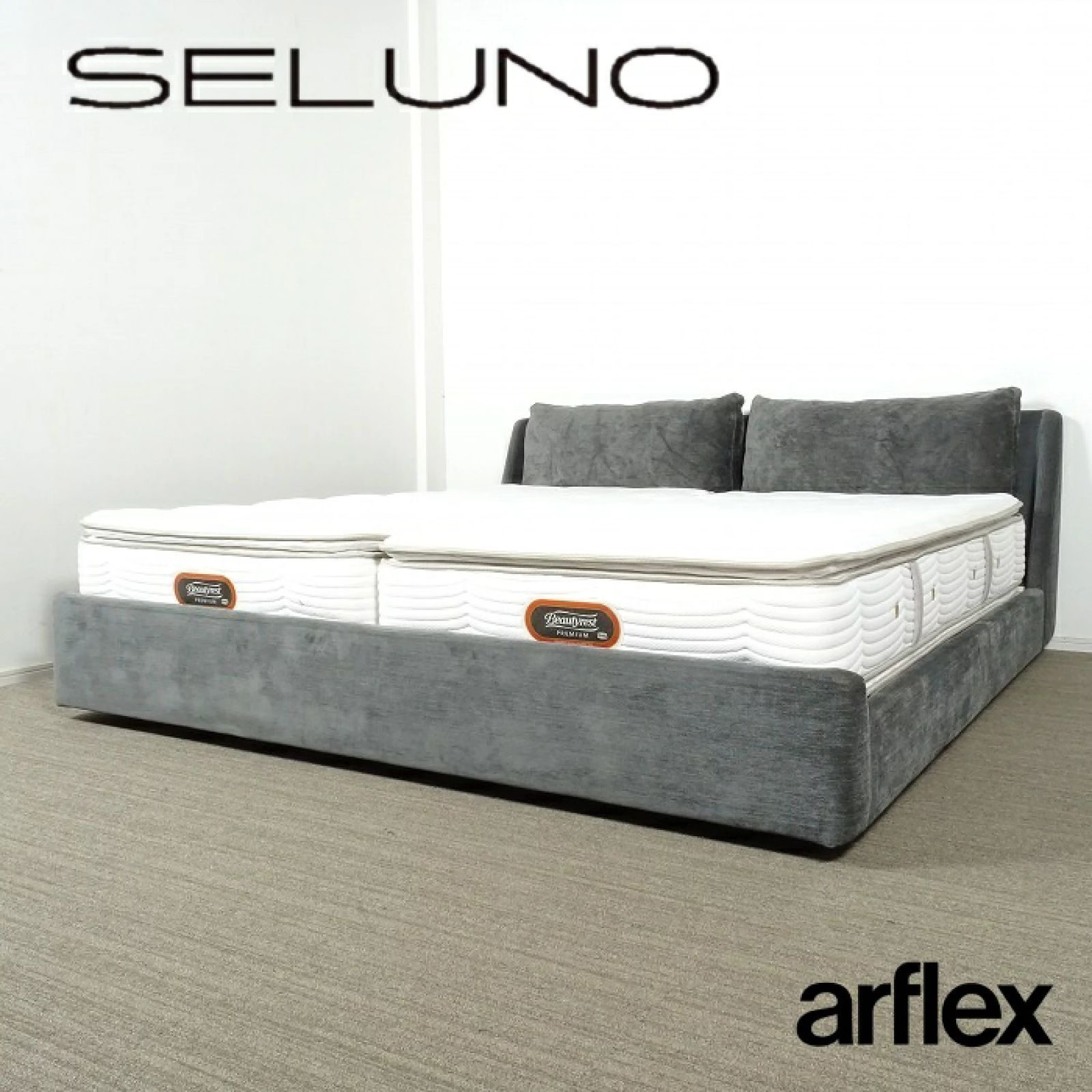 ◾︎SELUNO◾︎ 展示 arflex アルフレックス 05 アラマンダ キングサイズベッド シモンズ マットレス付き 130万 v 813 s