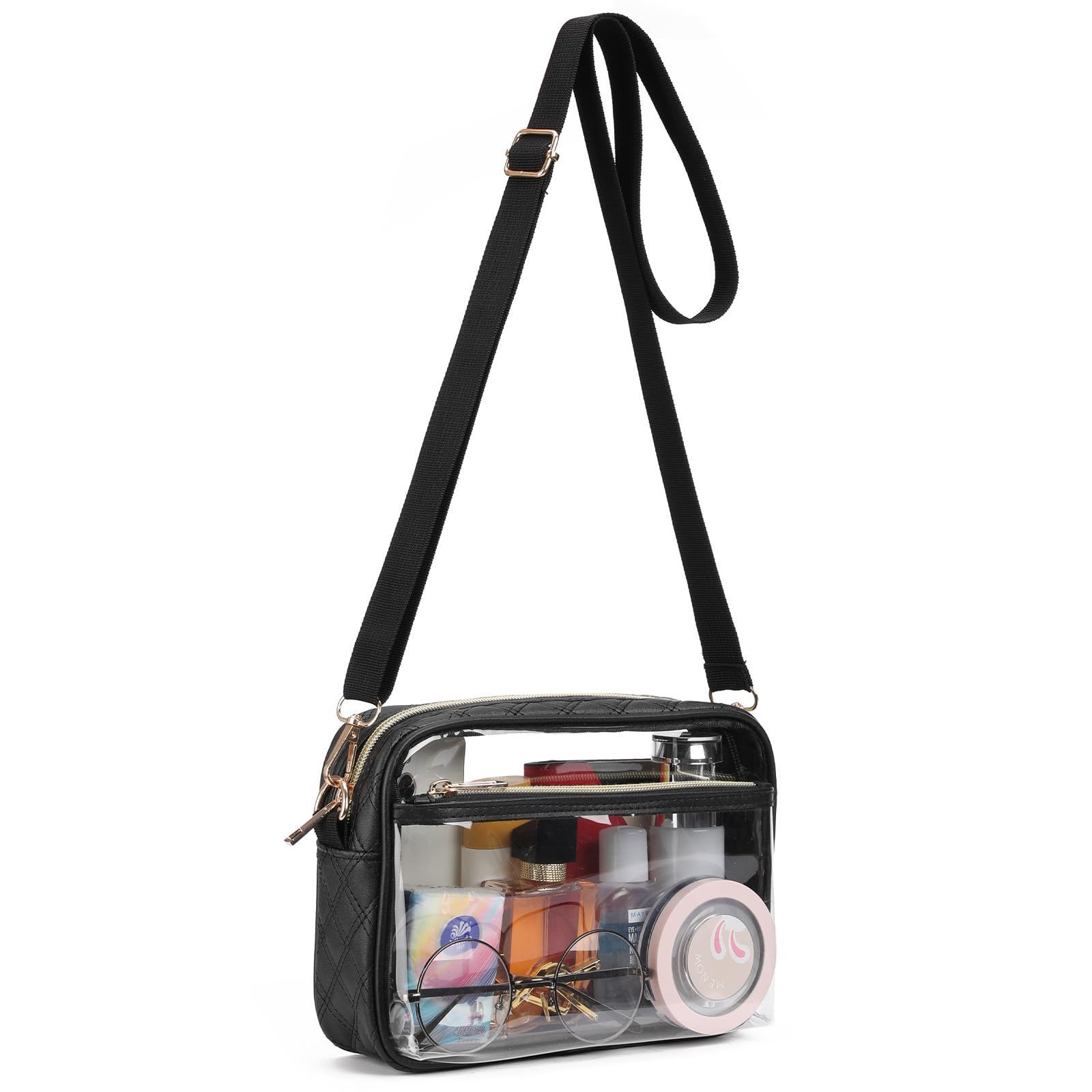 LEEXTON] クリアバッグ ショルダー 透明 防水 肩掛け 軽量 小さめ 推し