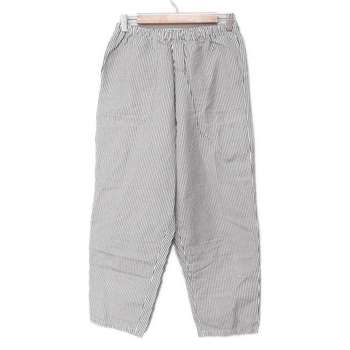 DANTON ダントン パンツ サイズ36 S レディース - ダークグレー×白 フルレングス ストライプ