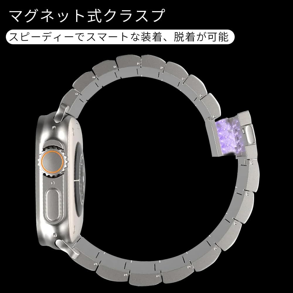 コンパチブル for apple watch バンド チタン製 マグネット式クラスプ 取り外しボタン 調整工具不要 軽量 丈夫 iWatch SE Series Ultra3 Ultra2 Ultra 10 9 8 7 6 5 4 3 2 1対応 38m WWW_OPDRERGINERDOGAN_COM