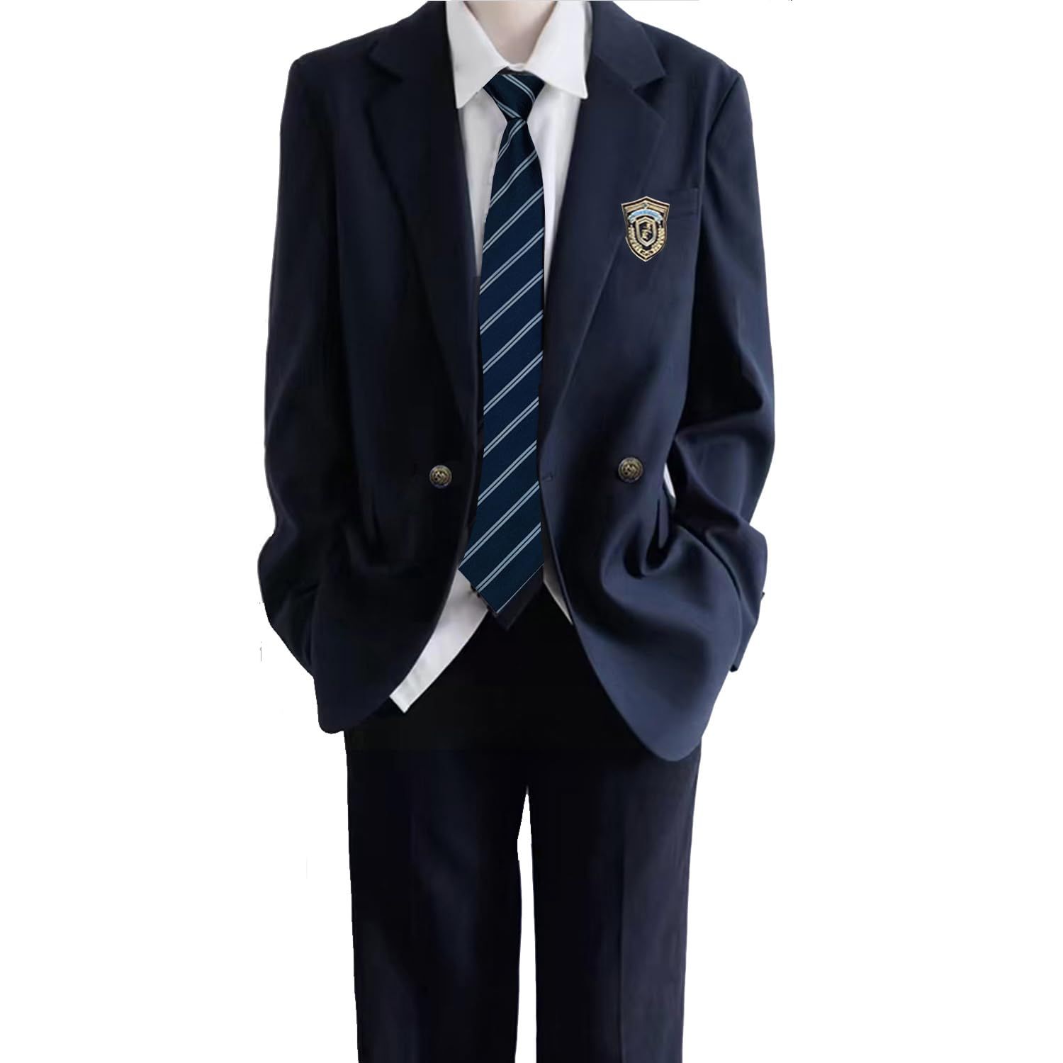 AOTYP 学生服 メンズ コスプレ 5点セット スクール 制服 長袖 男子高校生 衣装 通学 卒業式 入学式 春秋 フォーマル ハロウィン 仮装 JK DK