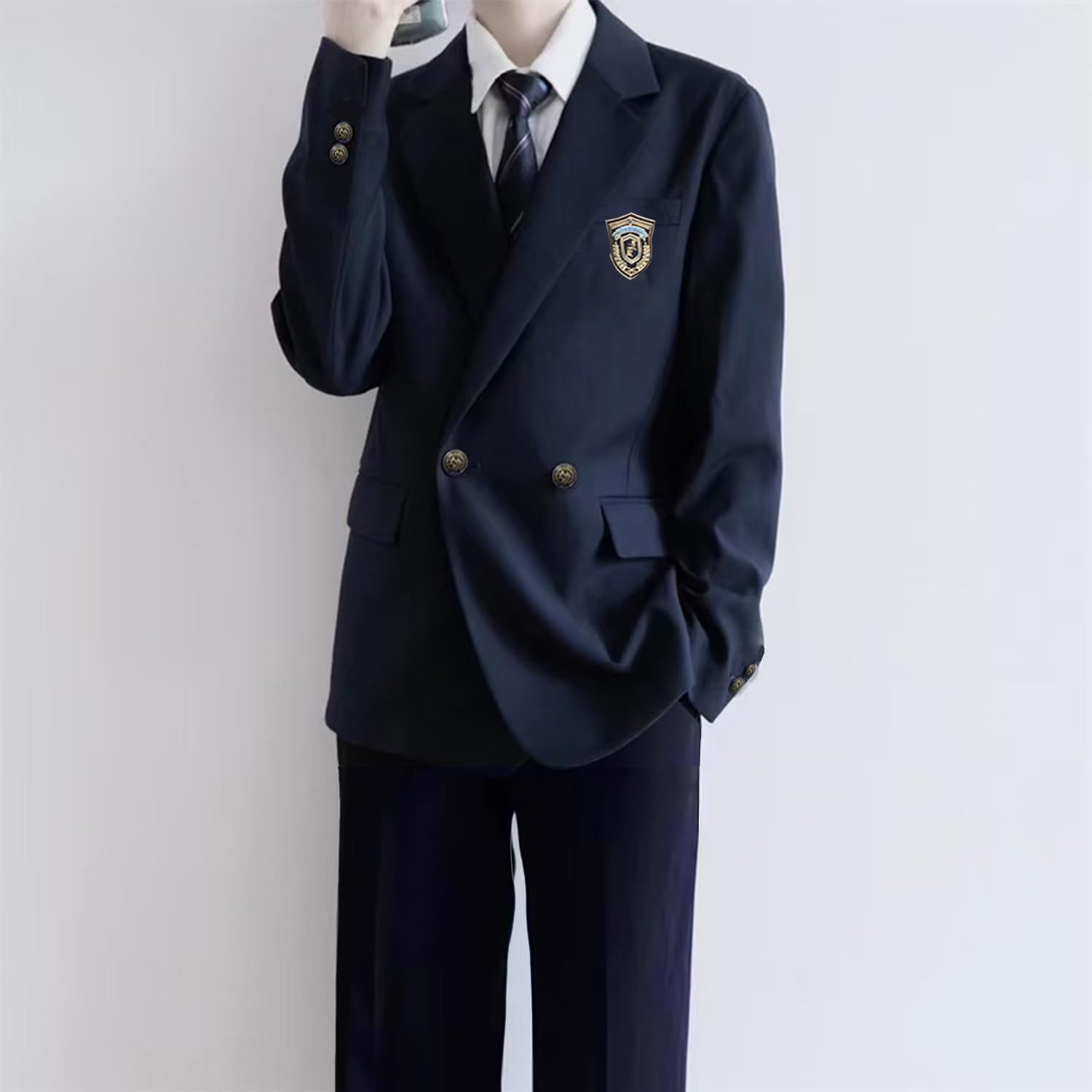 AOTYP 学生服 メンズ コスプレ 5点セット スクール 制服 長袖 男子高校生 衣装 通学 卒業式 入学式 春秋 フォーマル ハロウィン 仮装 JK DK