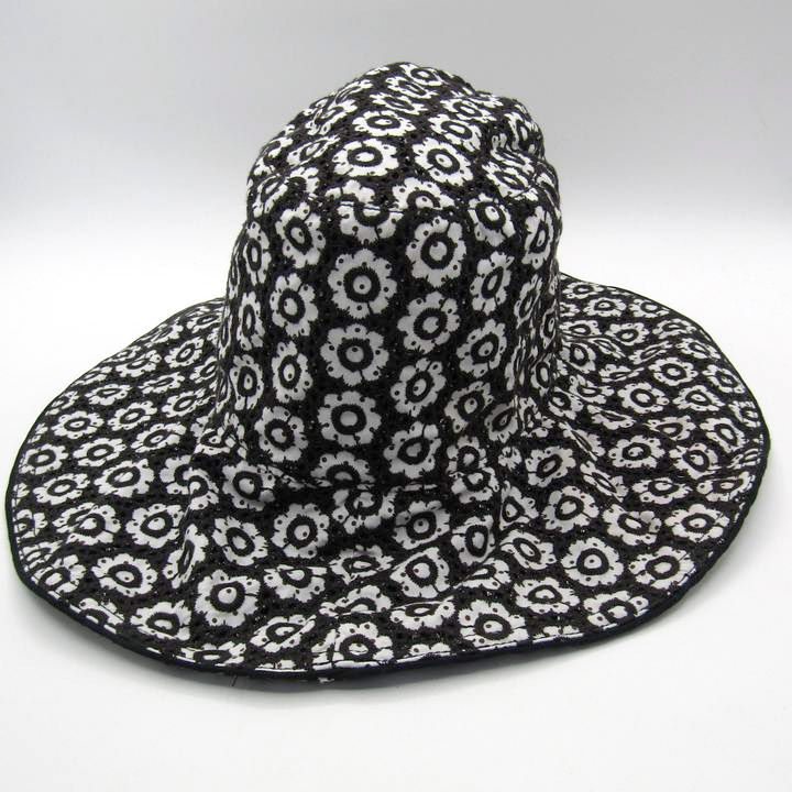 トマソ ステファネリ ハット つば広 刺繍 フラワーモチーフ イタリア製 帽子 ブランド レディース ブラウン TOMASO