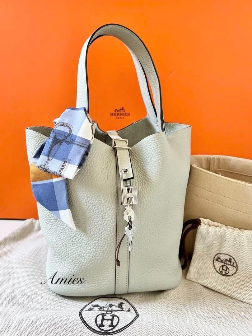 付属品完備・極美品★エルメス ピコタンロック MM グリネヴェ B刻印 付属品完備☆エルメス Hermes ピコタンロック MM グリネヴェ B刻印