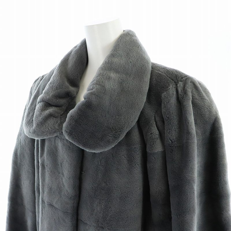 EMBA　エンバ　シェアードミンク　毛皮コート　裏地総柄　黒　ブラック EMBA エンバ シェアードミンク 毛皮コート 裏地総柄 黒 ブラック