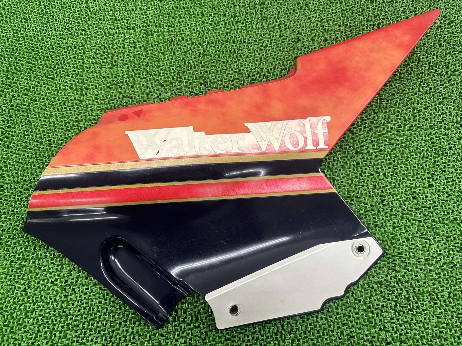 RG 400ガンマ サイドカバー 右 赤 紺 20 A 0 スズキ バイク 部品 HK 31 500ガンマ サイドカウル シートカウル zO