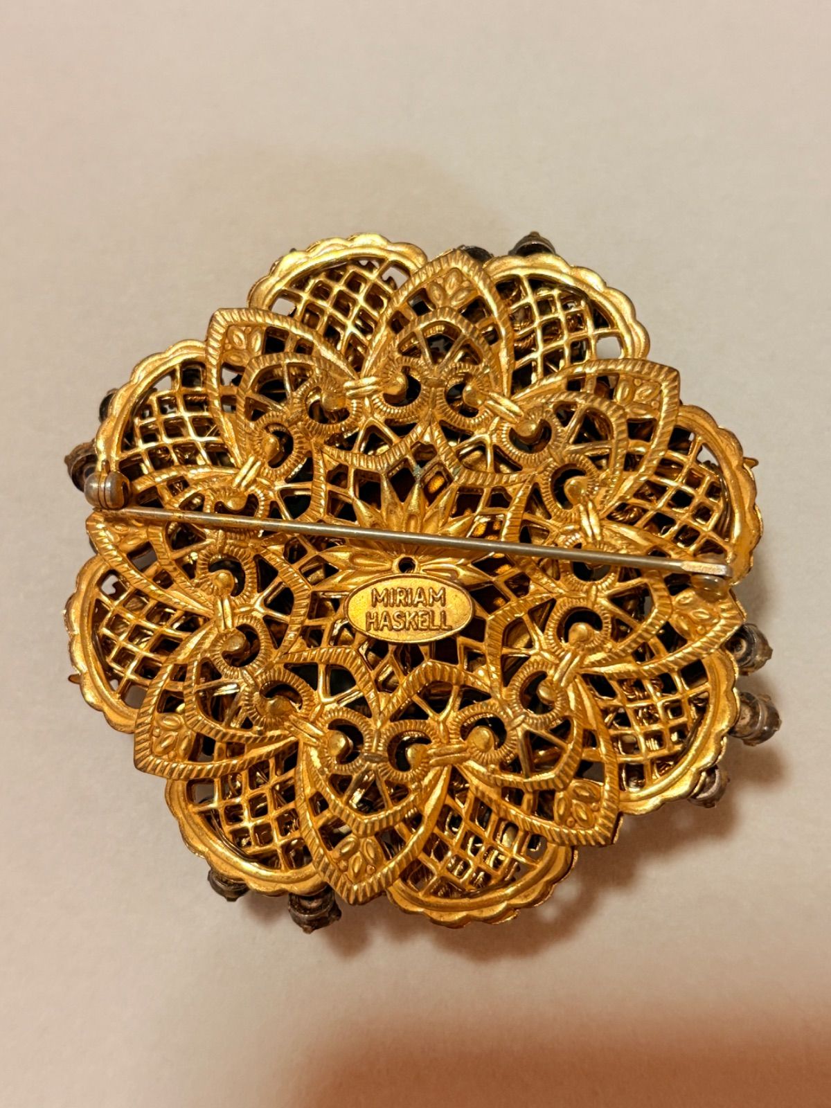  Vintage Miriam Haskell ブローチ ブローチ コサージュ アクセサリー