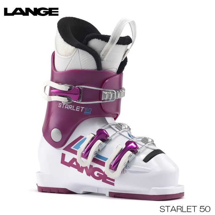 スキーブーツ キッズ ジュニア 24-25 LANGE ラング STARLET スターレット 50 LBM5300 STAR PINK 3バックル