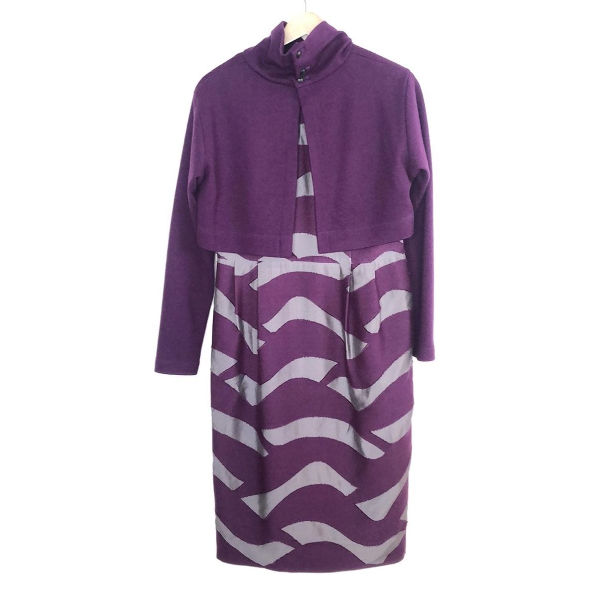 TAE ASHIDA タエアシダ ワンピースセットアップ レディース - パープル×ダークグレー