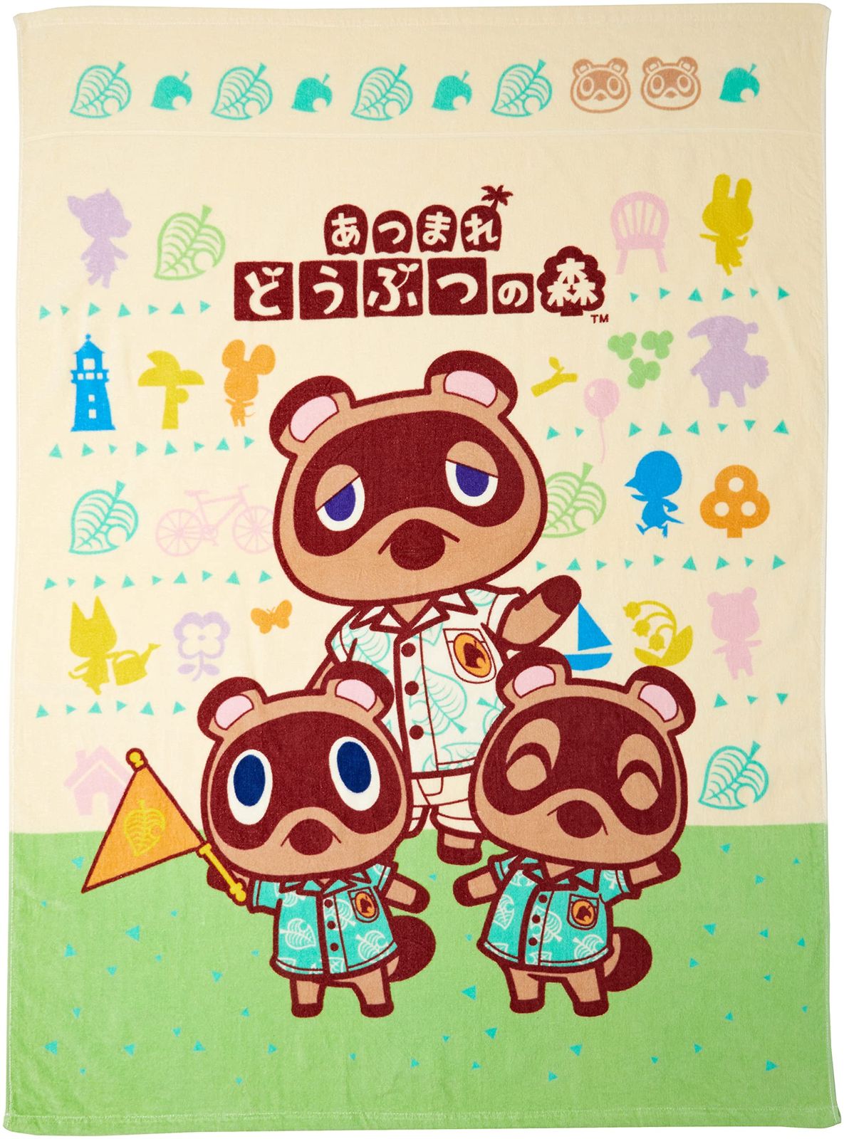 新品 丸眞 タオルケット 子供用 どうぶつの森 キャラクター 任天堂 かわいい 綿100% 女の子 お昼寝ケット 夏用 保育園 幼稚園 4525003600