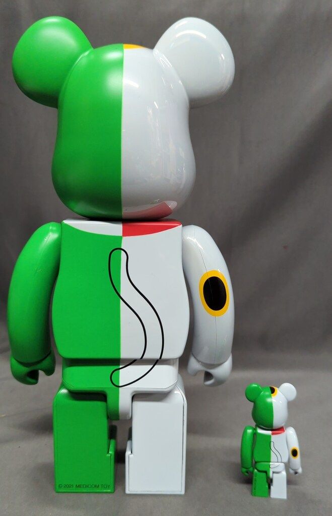 BE RBRICK 招き猫ベアブリック 白X緑 400