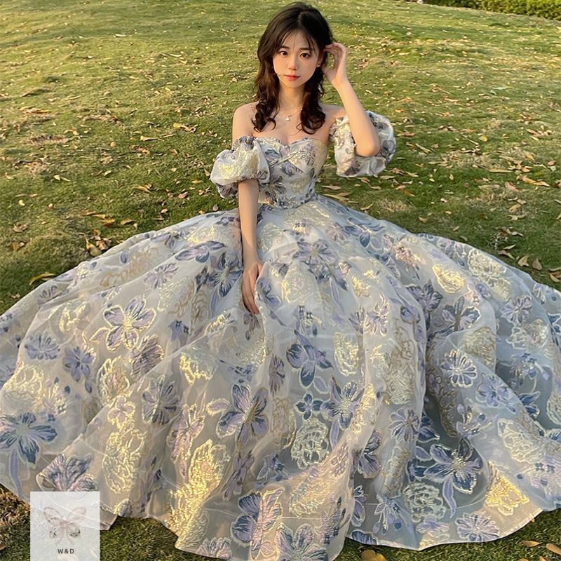 エスケーププリンセスドレス オードブル アート受験 成人式 18歳 バースデードレス フォトジェニック 感 レンタル可 特別な日へ 月光に煌めくオーガンザが あなただけの現代おとぎ話を紡ぎ出す