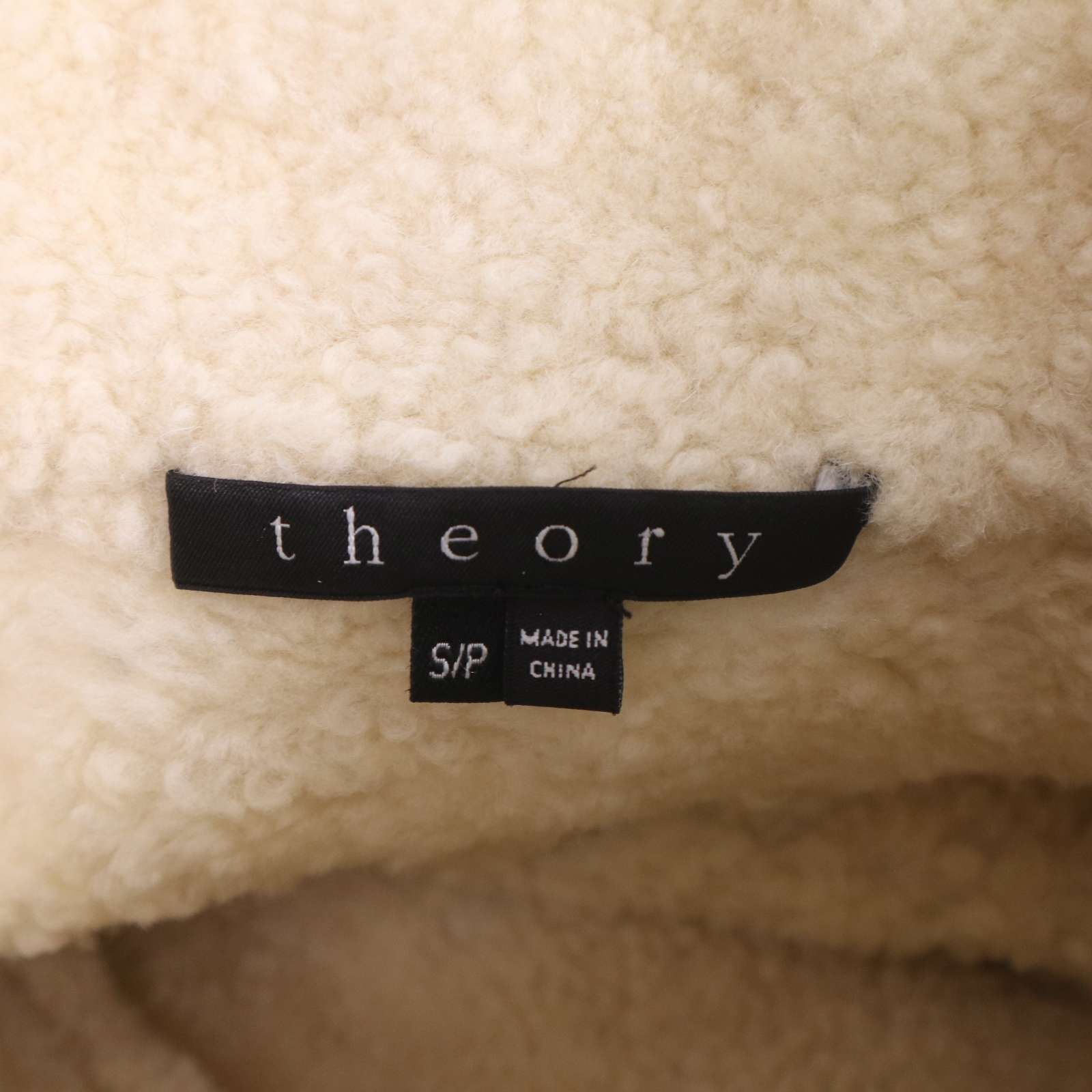 Theory セオリー ASTARTE KAHLO 羊革 デニム調 ラムスキン レザー ボア ダブル ライダース ジャケット Sz S レディース ショートカーデ シングルライダース 