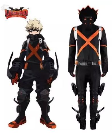 僕のヒーローアカデミア 爆豪勝己 戦闘服 コスプレ衣装 長袖
