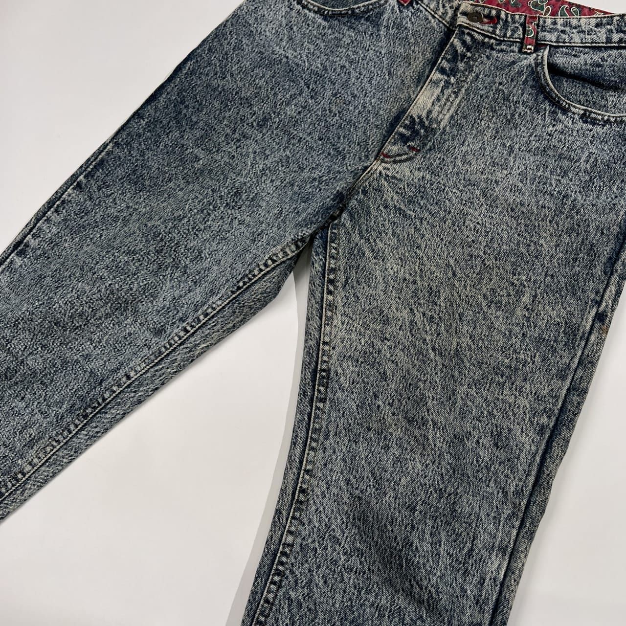 80s 90s USA製 Lee リー ユニオンチケット ペイズリー柄 ケミカル 
