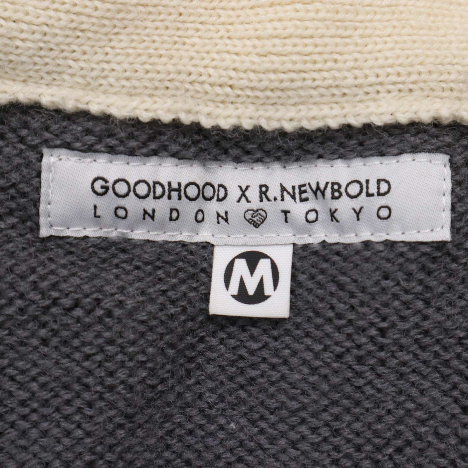 秋冬★ R.NEWBOLD ニット ジャケット S グレー アールニューボールド ポールスミス Paul Smith 送料無料 GOODHOOD ×  ポールスミス 秋冬 ウール100％☆ Vネック