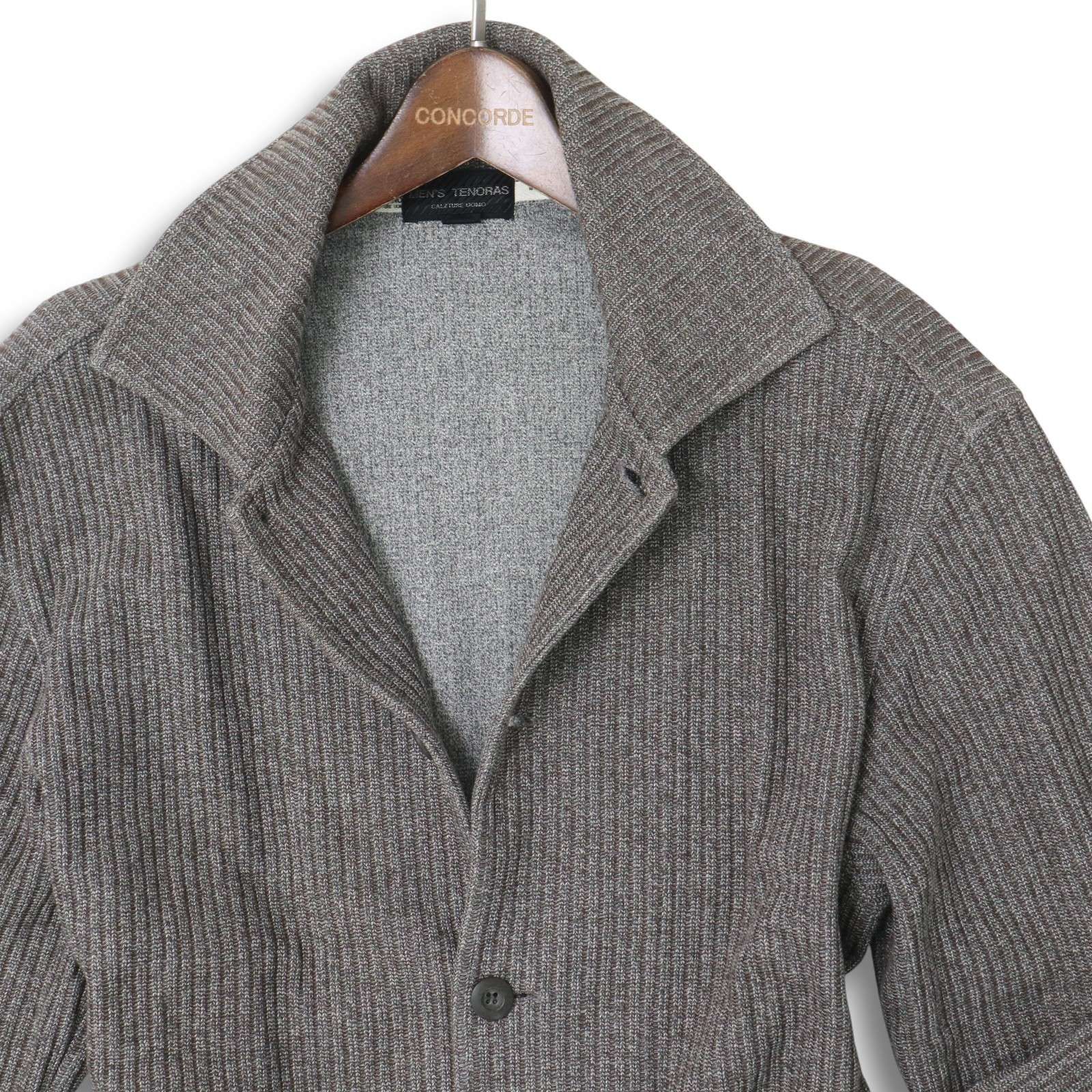 MEN'S TENORAS メンズティノラス 秋冬★ ハイネック ウール ニット セーター Sz.L位　メンズ 日本製 グレー　c510tb333 TENORAS メンズティノラス 秋冬☆ ヘリンボーン スリム アンコン