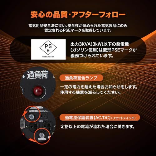 インバーター発電機 ガソリン発電機