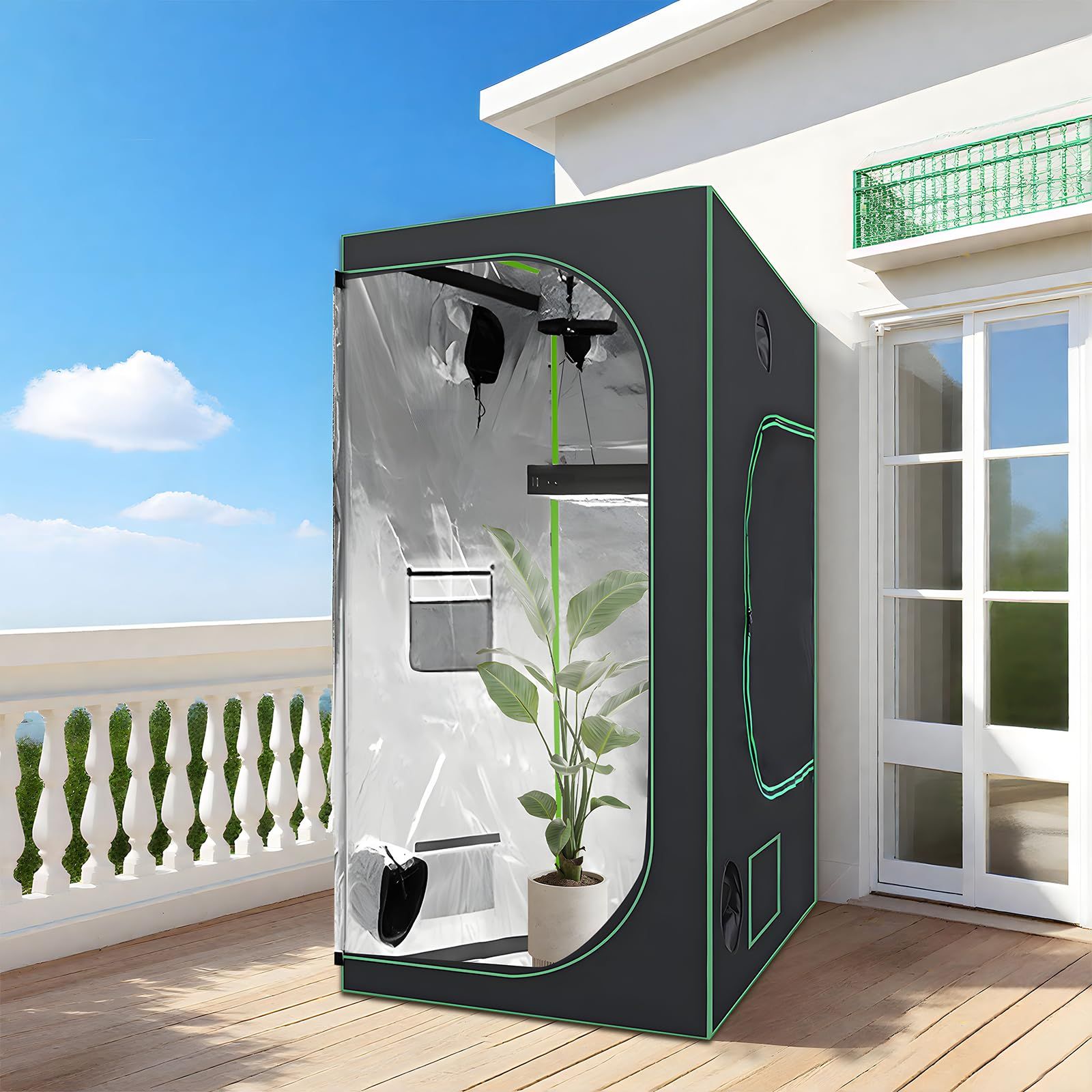 新品 グロウテント 植物育成用グロウ水耕栽培テント 600D高密度