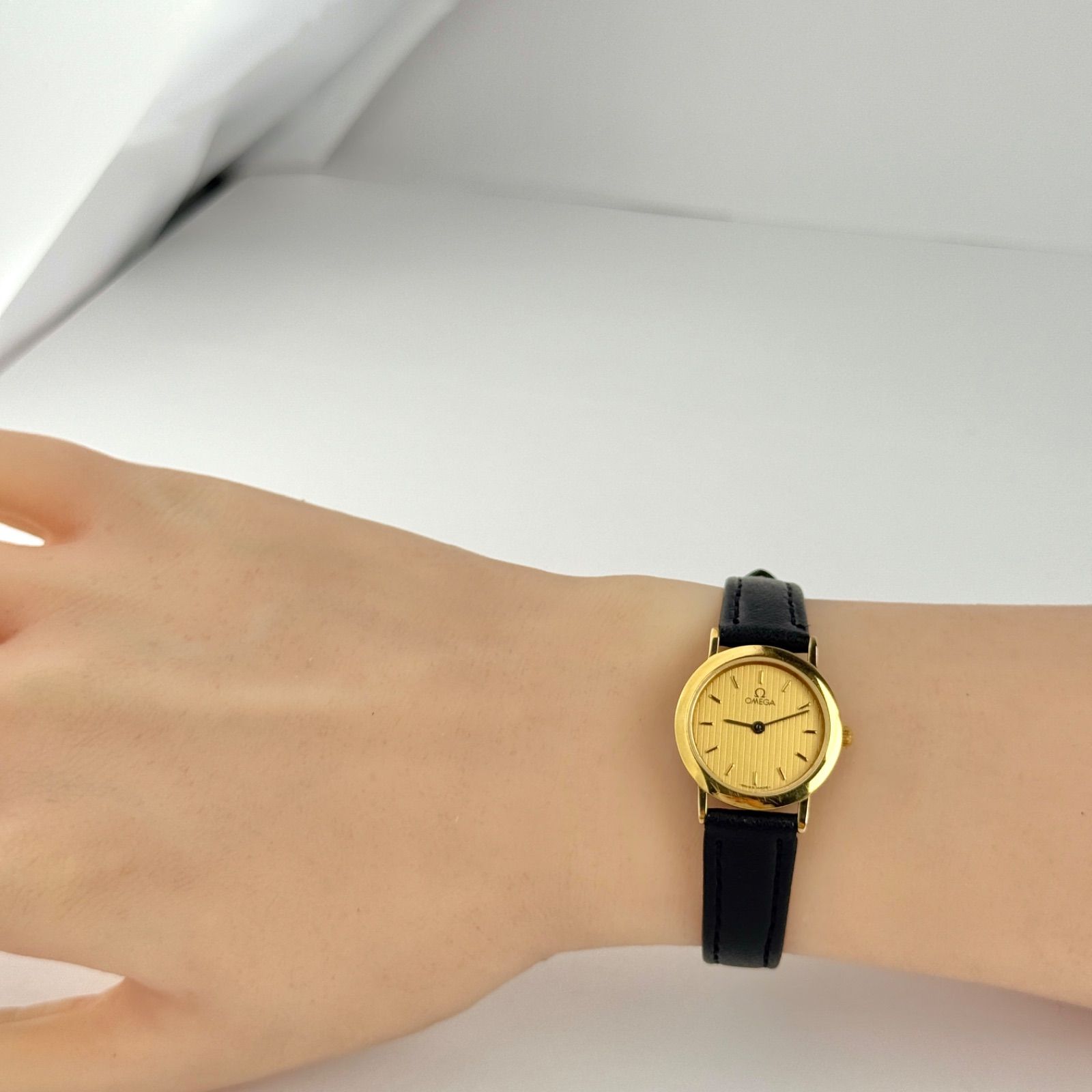 オメガ デヴィル デビル 20ミクロン金張り ベルト レディース 860