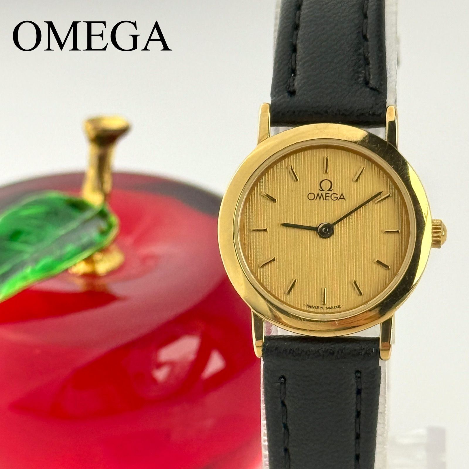 オメガ デヴィル デビル 20ミクロン金張り ベルト レディース 860