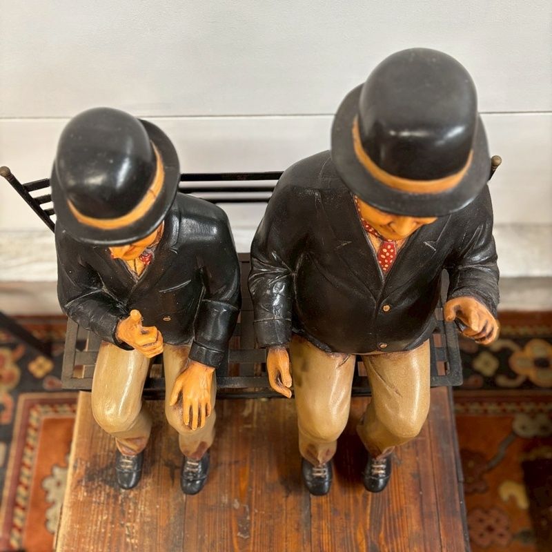 ローレル&ハーディ　希少ビンテージ人形 希少品！ローレル＆ハーディ アンティーク フィギュア BIGサイズ