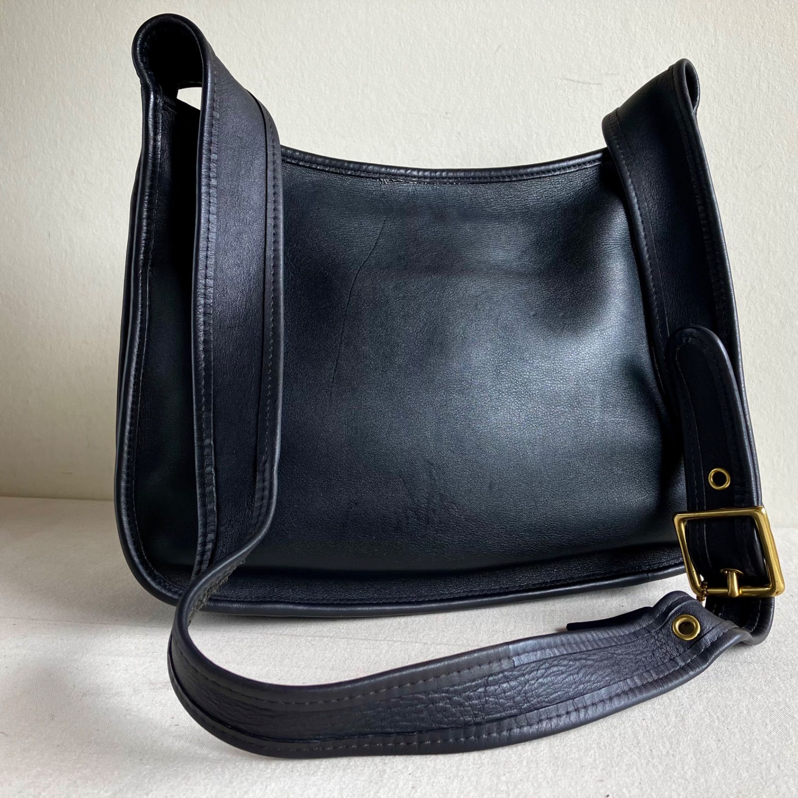 Vintage Coach Taft Bag Black Leather USA