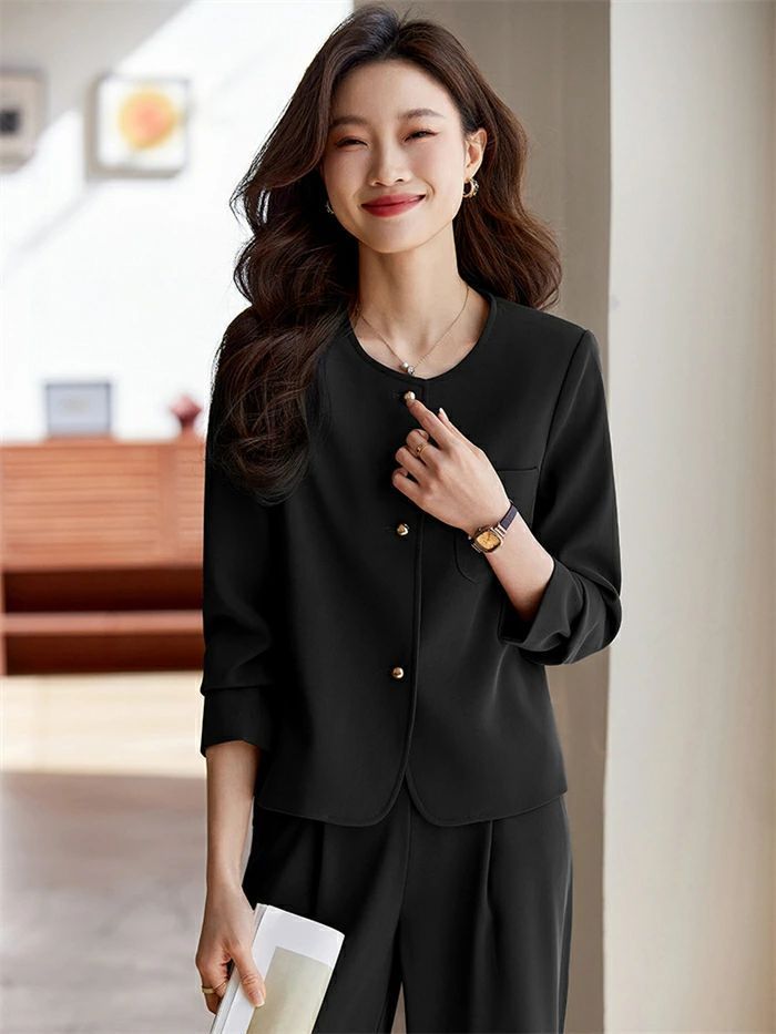 一流の素材、 完璧な品質。 スーツ レディース 春秋 パンツスーツ ノー ジャケット ワイドパンツ フォーマル スーツ セレモニー 2点セット ショートジャケット スタイリッシュ