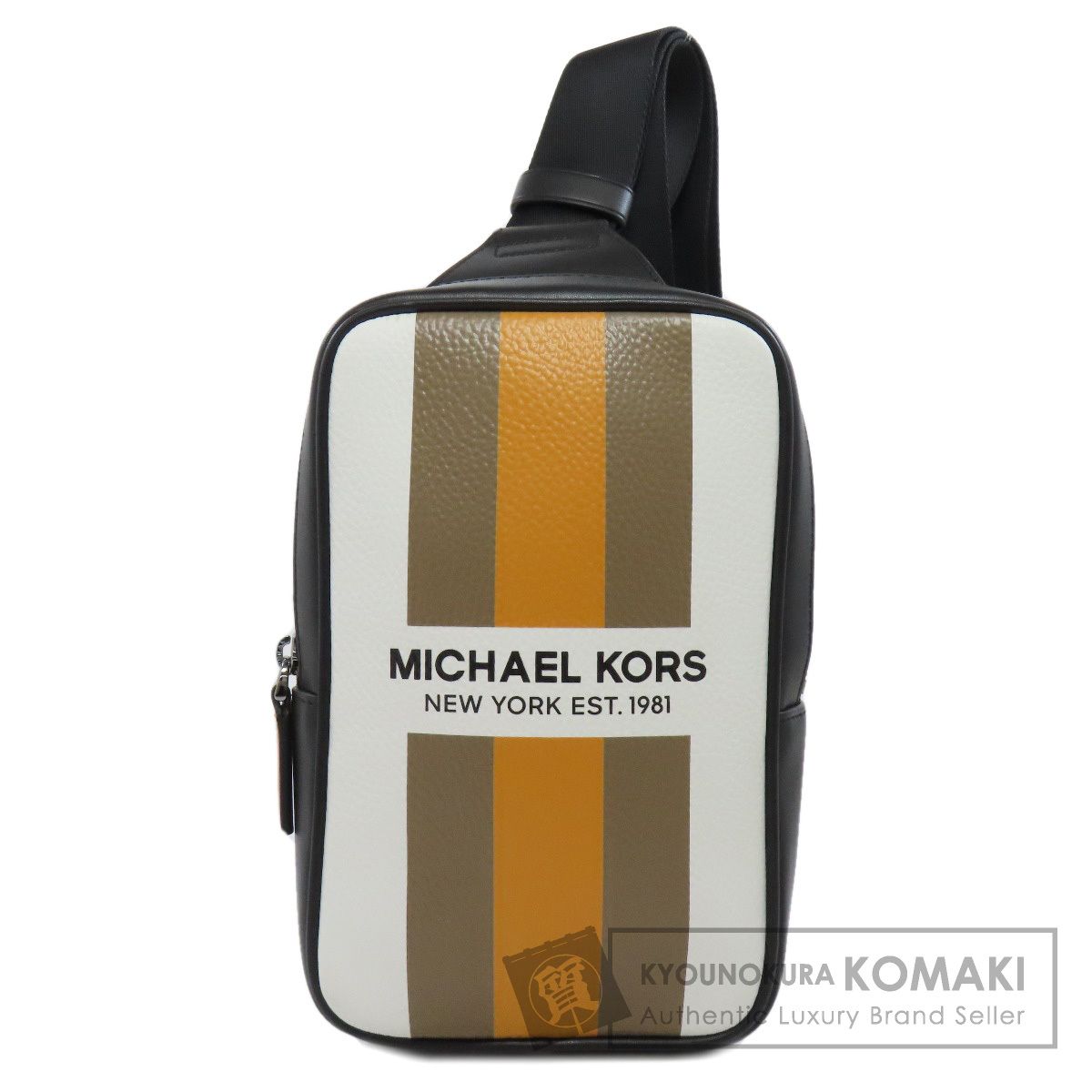 Michael Kors マイケルコース ロゴ ストライプ ボディバッグ PVC 