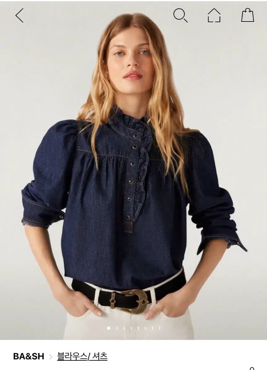 バ&シ ba-sh デニム シャツ ブラウス