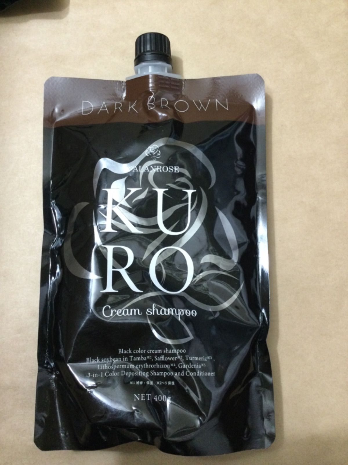 ンローズ クロクリームシャンプー ダークブラウン 400 g 3袋セット