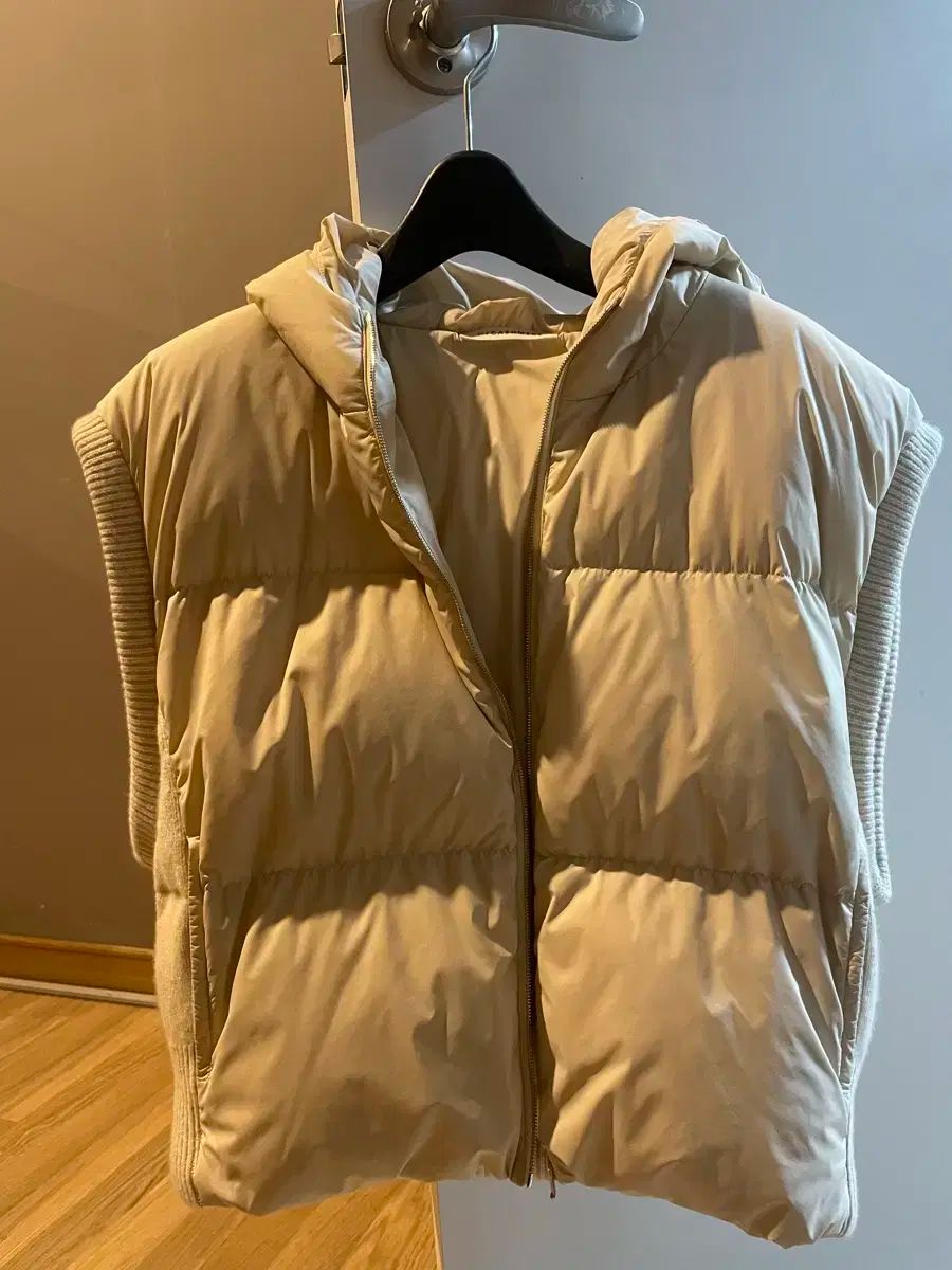  the CASHMERE ブレンド テクスチャー ブロック グース ダウン ベスト ベスト ジレ ベスト ジレ ビスチェ