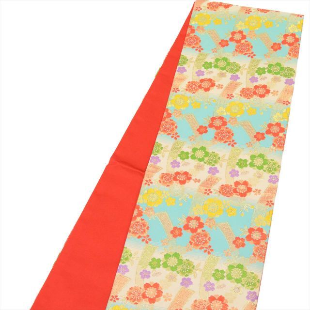 七五三 女の子 7歳 2点セット 化繊 着物 帯 重ね衿付き 仕立て上がり 身丈