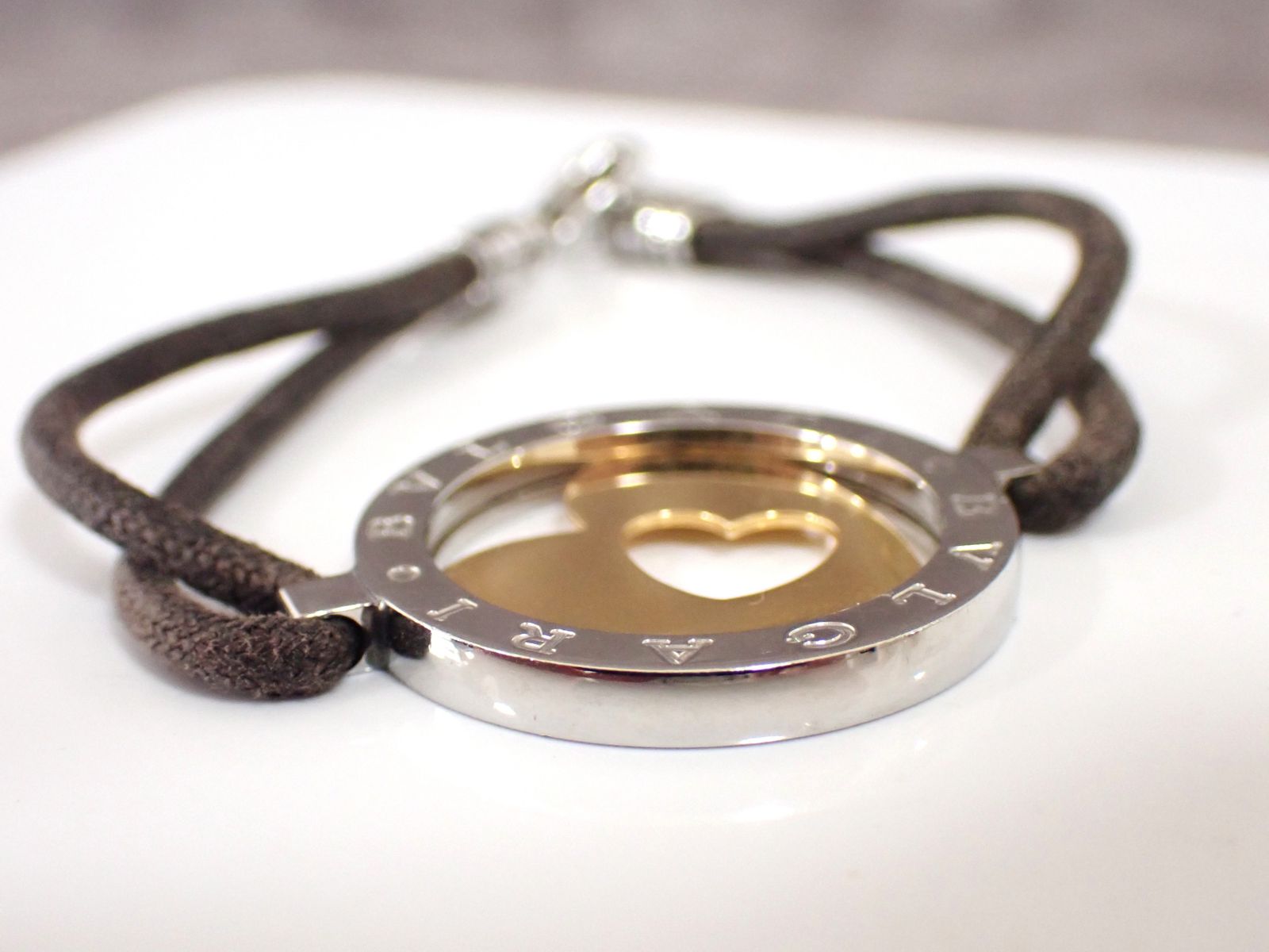 BVLGARI ブルガリ トンドハート ブレスレット バングル SS ステンレス K18YG 750YG イエローゴールド WWW_SMP1DAWEKUDUS_SCH_ID