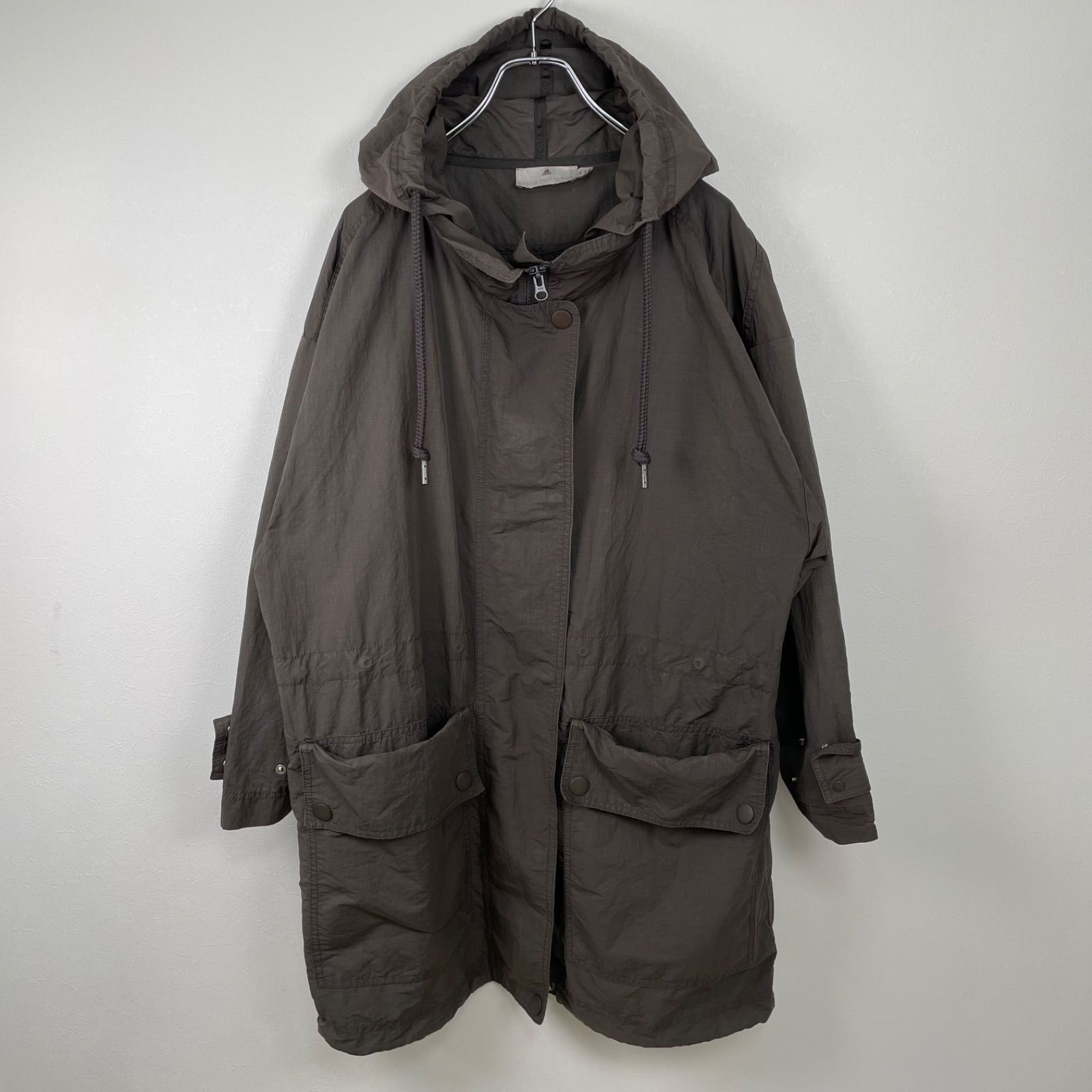 即納】adidas by Stella McCartney ナイロンジャケット ブラウン S〜M