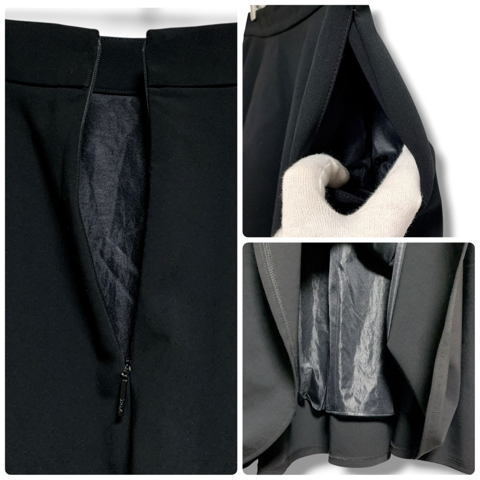 Rene basic ルネ ベーシック ブラック スカート フレアスカート 日本製