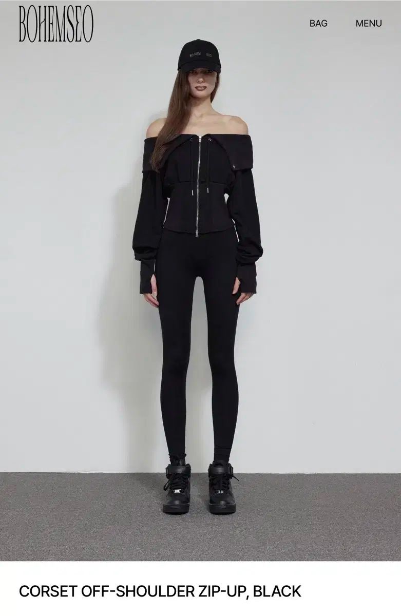 BOHEMSEO ボヘミアンソウル オフショルダー ジップアップ CORSET OFF-SHOULDER ZIP UP